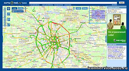 Карта москвы с улицами с расчетом времени